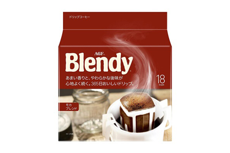 日本进口AGF BLENDY无糖挂耳咖啡饮料 (18小袋摩卡咖啡)126G